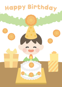 11월 탄생 금잔화 생일카드